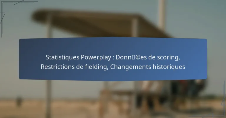 Statistiques Powerplay : Données de scoring, Restrictions de fielding, Changements historiques